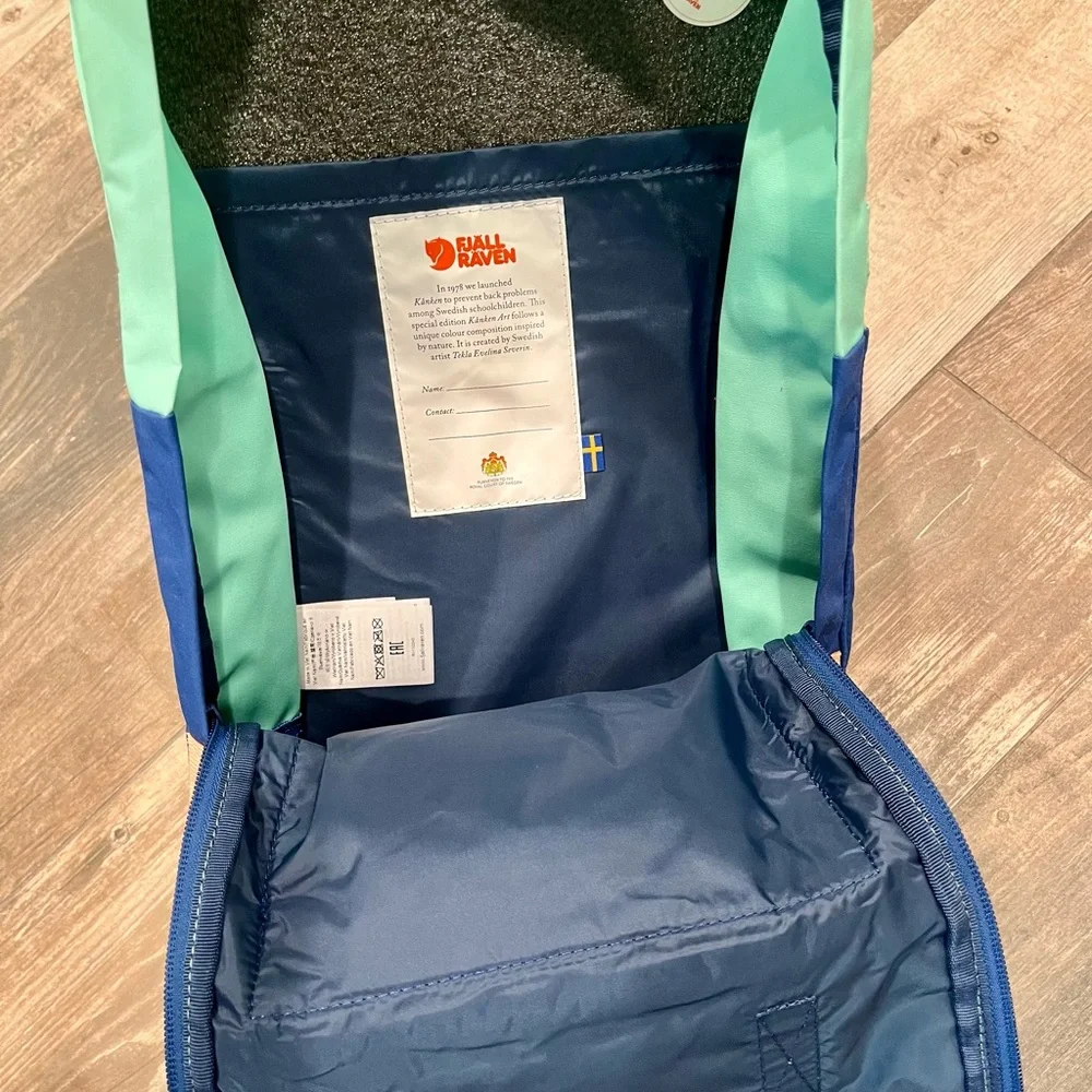 Fjallraven Kanken Art Mini Backpack - Coast Line/Sky NWT limited edition - Picture 8 of 15